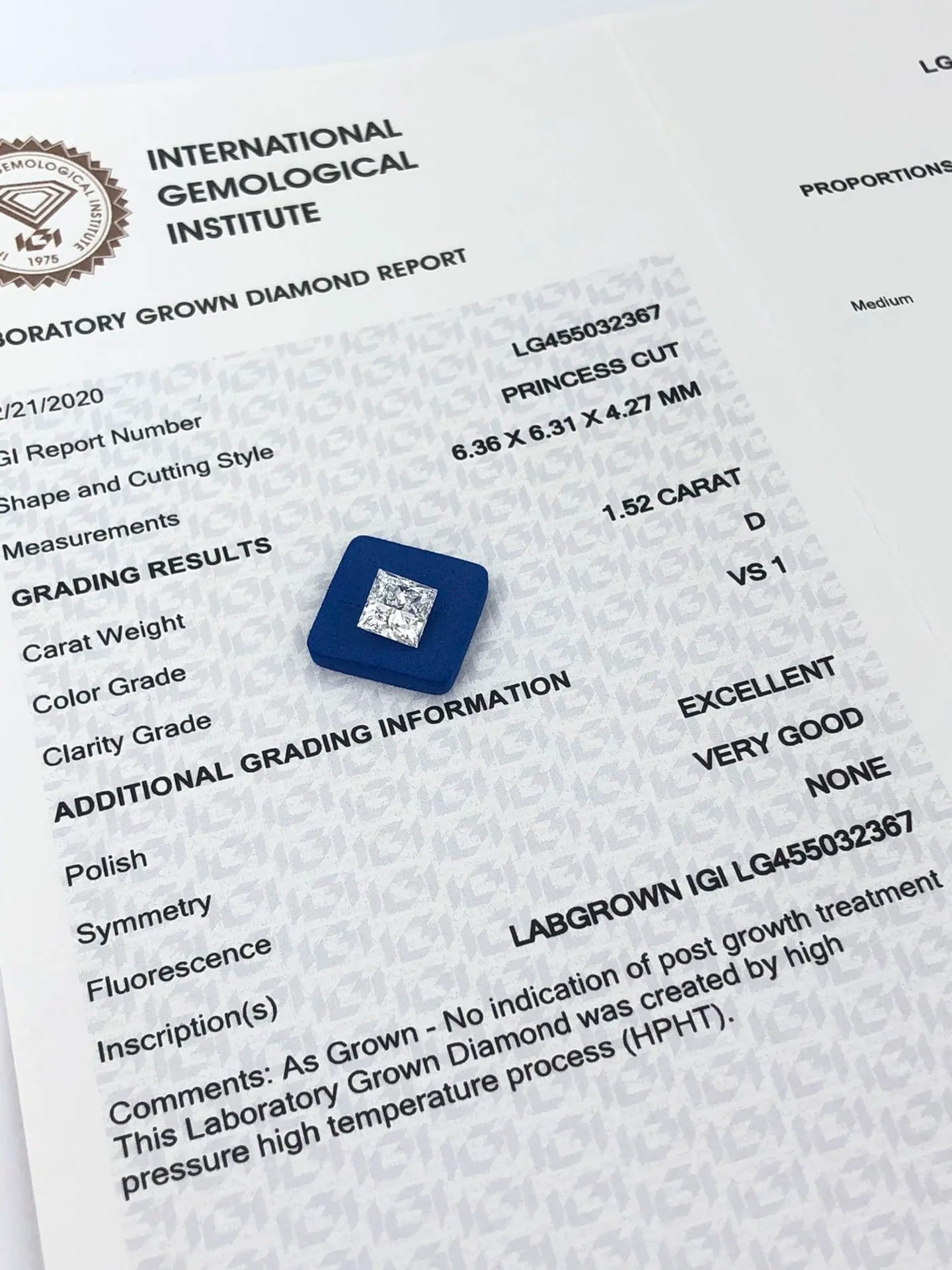 1ct 1.5ct 2ct 2.5ct 3ct 5ct Lab Grown Diamonds Princess Cut IGI GIA Certificate HPHT CVD Laboratory Diamond Wholesale